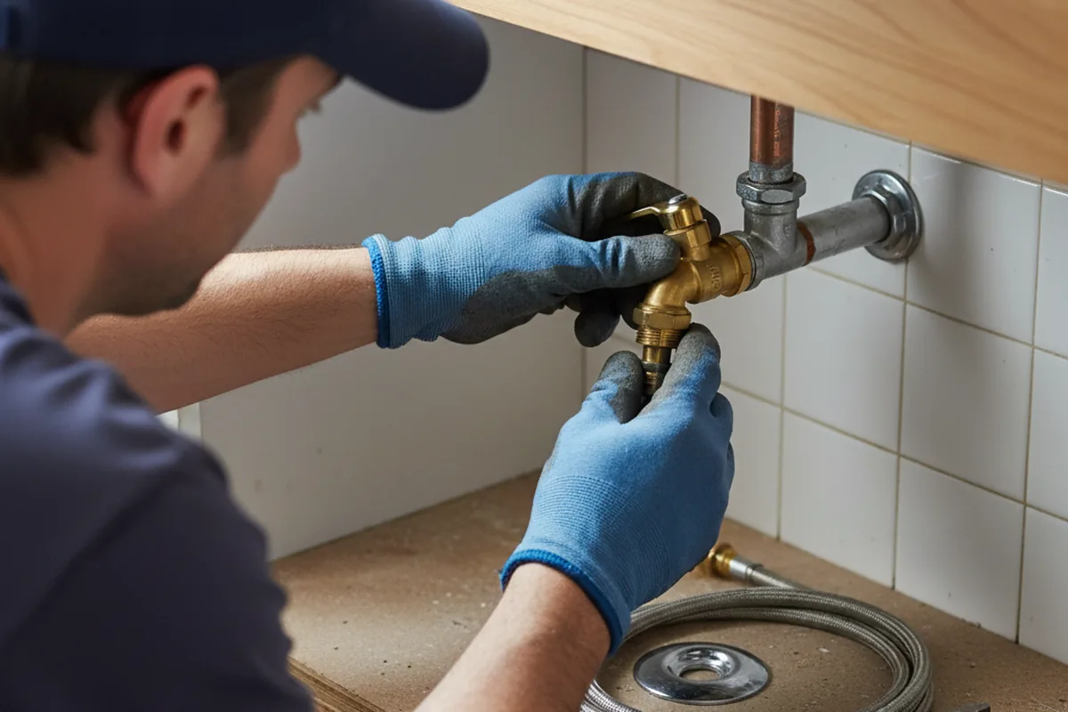 Shutoff valve and fitting work during Faucet and Fixture Repair in Neck City